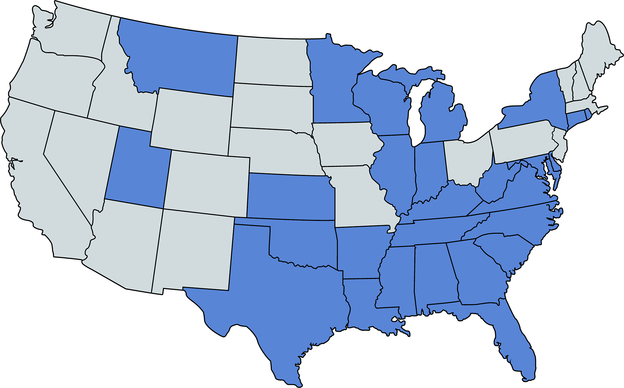 States in which Vardaman Construction works.